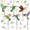 6 Pcs Hummingbird Diamond Art Wind Chimes – Double-Sided 5D DIY Rhinestone Summer Suncatchers for Adults, Crystal Pendant Home & Garden Decor